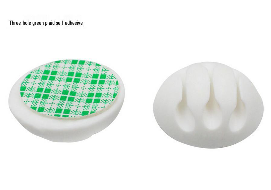Silicone Desktop Cable Organizer - Self-Adhesive Cable Clip & Management Hub