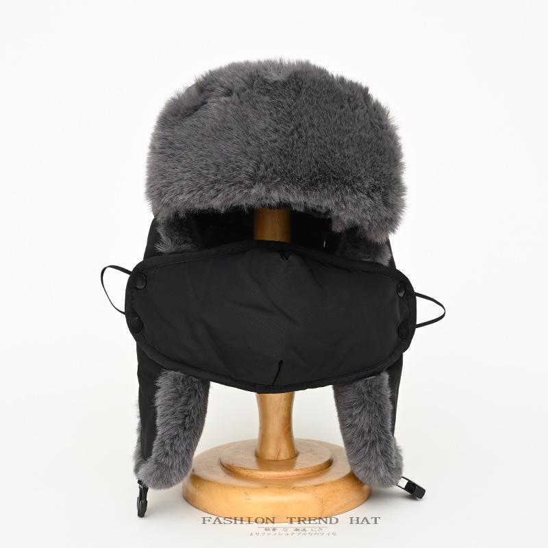 Thunderhead Cap Men's Fall and Winter Warm Cotton Cap Children's Mask Cap Plush Ear Protection Cycling Cap Europe and The United States