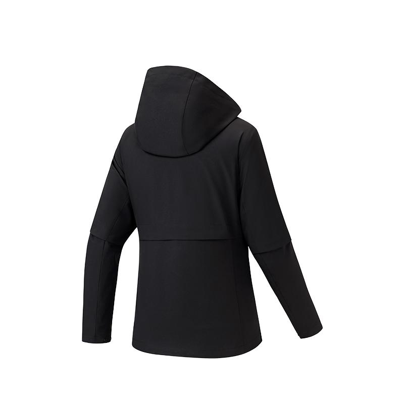 Anta Fashion Letter Warm Simple Hooded Thick Jacket Women jackets 162547603-3