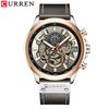 CURREN Watch for Men Top Brand Watches Leather Strap Wristwatch Fashion Chronograph Sport Quartz Clock Male Gift