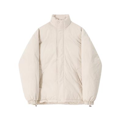 Stand Collar Cotton Coat Men's Winter Thickened Cotton Coat Korean Style Loose Casual Solid Color Warm Cotton Jacket