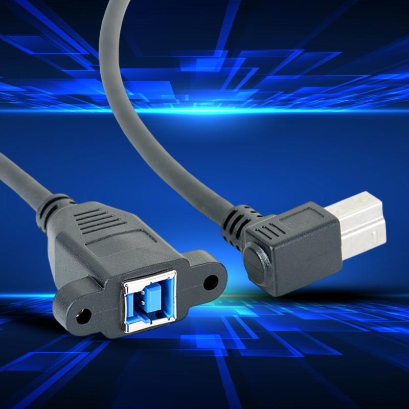 USB3.0 B Male To USB3.0 Female Printer Extension Cable Screw Mount Panel for Industrial Printer Hard Drive Enclosure
