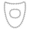 Elegant Necklace Sparkling Full Rhinestones Bracelet Alloy Texture Suitable for Evening Parties and Everyday Charm