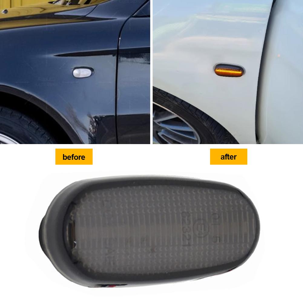 2Pcs Car Dynamic LED Side Marker Lights Arrow Turn Signal Flashing Blinker Lamp For Alfa Romeo Mito 955 147 GT 937 Fiat Bravo 2