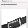Men's Faux Leather Belt with Automatic Alloy Buckle, Versatile for Suits and Jeans