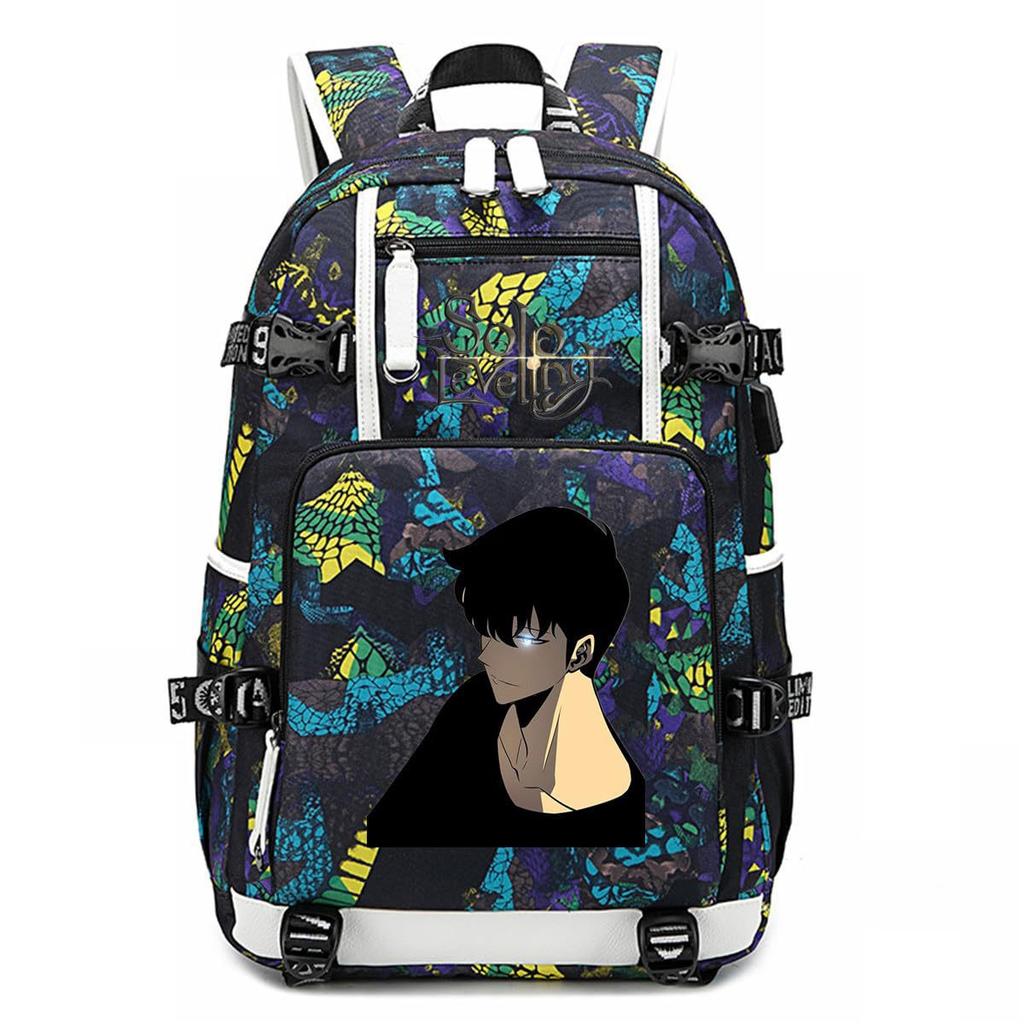 I Alone Upgraded The Animation Periphery Outdoor Travel Bag Large Capacity Multi-Function With Usb Backpack