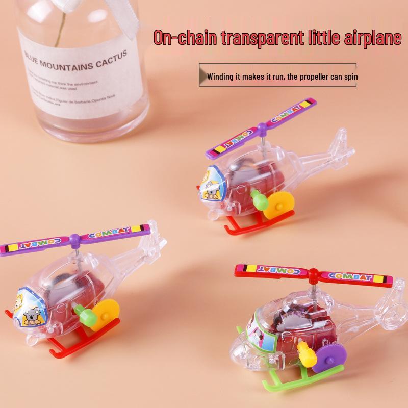 Novelty Creative Wind-up Transparent Mini Airplane Children s Educational Toy 1.1