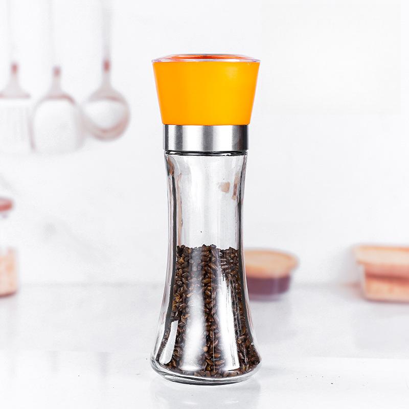Stainless Steel Mill Pepper/Salt/Spice Grinder Kitchen Supplies Spices Glass Storage Container Pepper Mill Kitchen Gadgets Tools