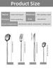 24pcs Dinnerware Set Stainless Steel Steak Knife Fork Coffee Spoon Teaspoon Flatware Dishwasher Safe Kitchen Tablewar