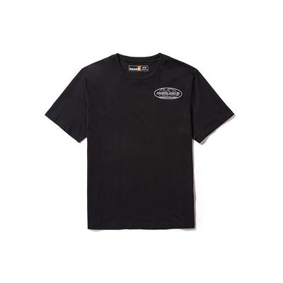 Casual Comfortable Breathable Printed Short Sleeve T-Shirt Unisex Tops Black A4195-001