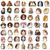 50 Cartoon Guinea Pig Doodle Stickers Personalized Decorative Guitar Notebook Suitcase DIY Waterproof