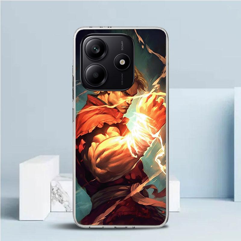 Game S-Street F-FighterS Soft Cover for Xiaomi Redmi Note 15 14 13 12 Pro Plus Phone Case 14S 11S 11T 11E 10S 10 4G Pattern Shel