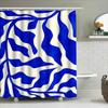 Stijlvol Blauw Wit Patroon Douchegordijn Voor Badkamer Decor Waterdichte Stof Ophangringen Set Maat 72X84\"