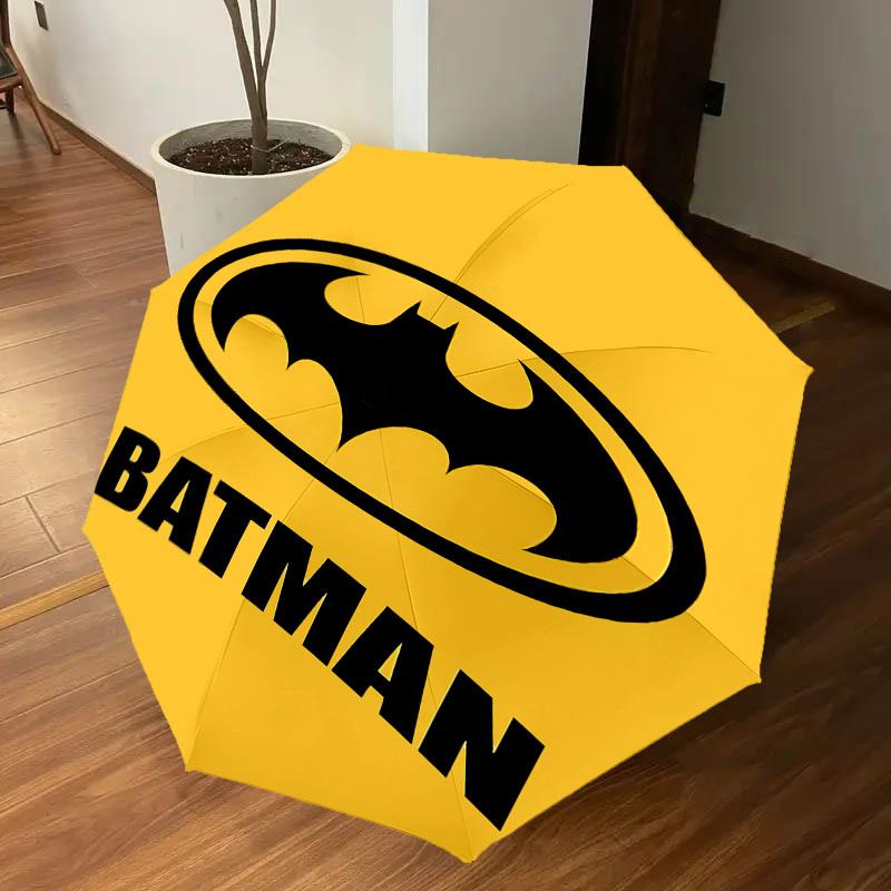 1PC Warner batman batman Automatic Open/Close Umbrella with Windproof, 86-Rib Sturdy Canopy, Durable Ribs1303A