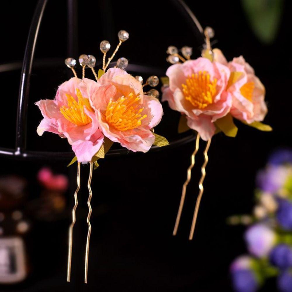 Ancient Floral Hair Stick Tassel Hanfu Headwear Retro Tang Dynasty Hairpin Women