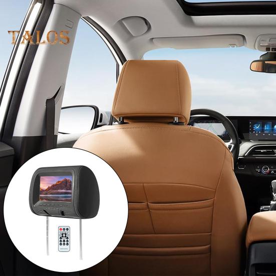 7" Car Headrest DVD Player 2 Screens Remote Control Display MP5 Control 16:9 LCD Video Player for Car Rear Seat Entertainment System