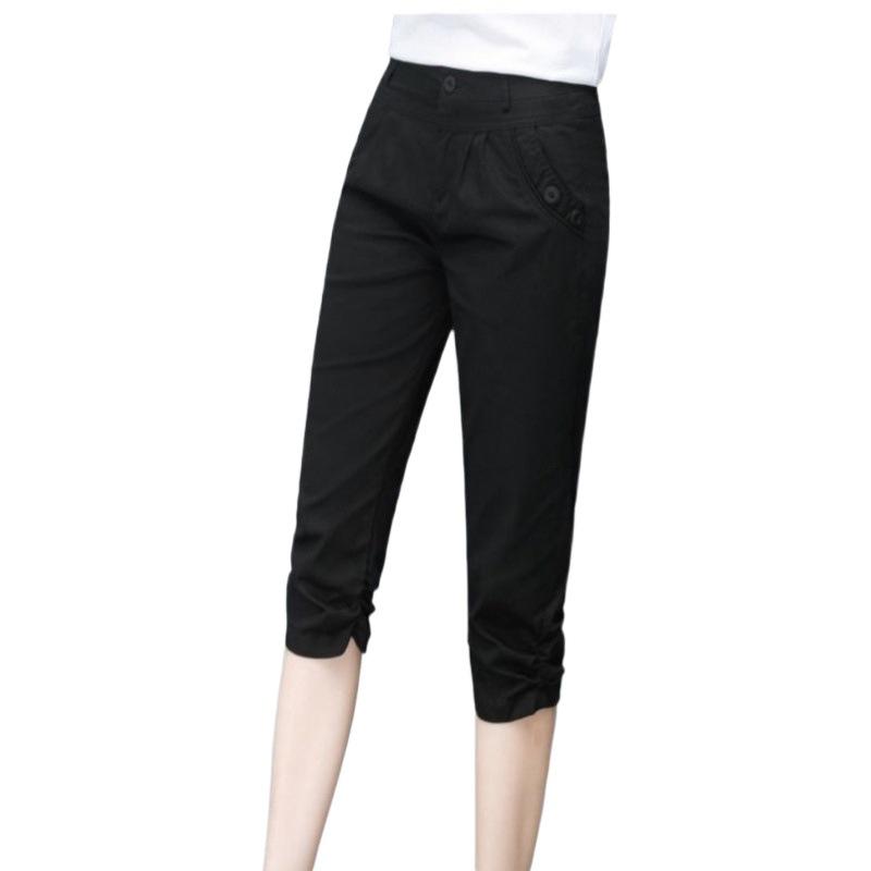2023 Sommer Damen High Waist Schlankmachende Bodycon Jogginghose - Elastische Verkürzte Gerade Bein Haremshose