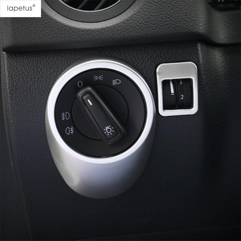 Car Head Light Lamp Control Switch Panel Decoration Cover Trim For Volkswagen VW Tiguan MK1 2008 - 2015 ABS Matte Accessories