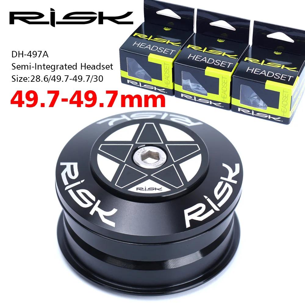 

Mountain Bike Headset Downhill 44-49.7mm Cone-Shaped Compatible with 1.5 Tapered Fork Bearings Complete Set Durable Smooth