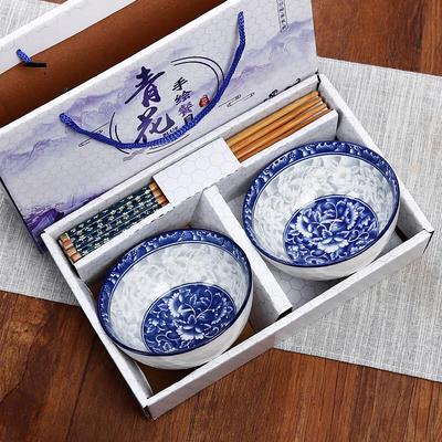 Blue and White Porcelain Dinnerware Set