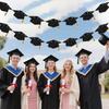 2Pcs Shining Graduation Party Banner Reusable Paper Pull Flag Bachelor Hat Banner  Party Supplies