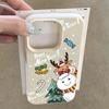 Christmas Elk Deer Lichee Pattern Phone Case for iPhone 17 16 Pro Max Air 15 14 Plus 13 12 11 XR X XS Max 16E Shockproof Cover