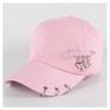 Baseball Cap Hat Metal Ring Chain Spring Summer Autumn Punk Hip Hop Rock Adjustable Unisex Men Women Outdoor Casual Cotton