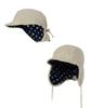 ALLINCOMPLETE Polka Dot Fleece Trooper Hat (Ivory)