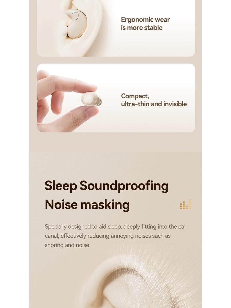 2025 Wireless Bluetooth Earbuds: M126 Dual In-Ear Sleep Headphones