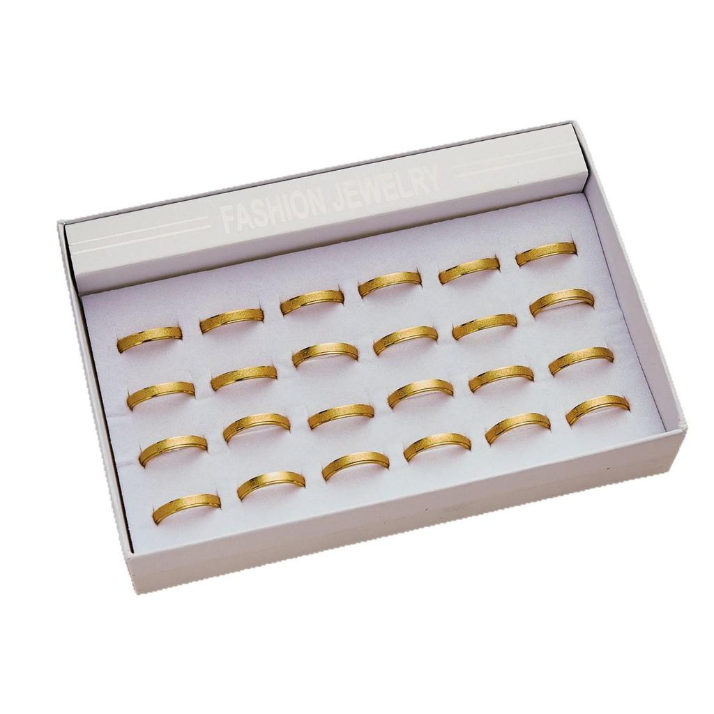 Gold Stainless Steel Smooth Surface Drip Oil Finger Ring
