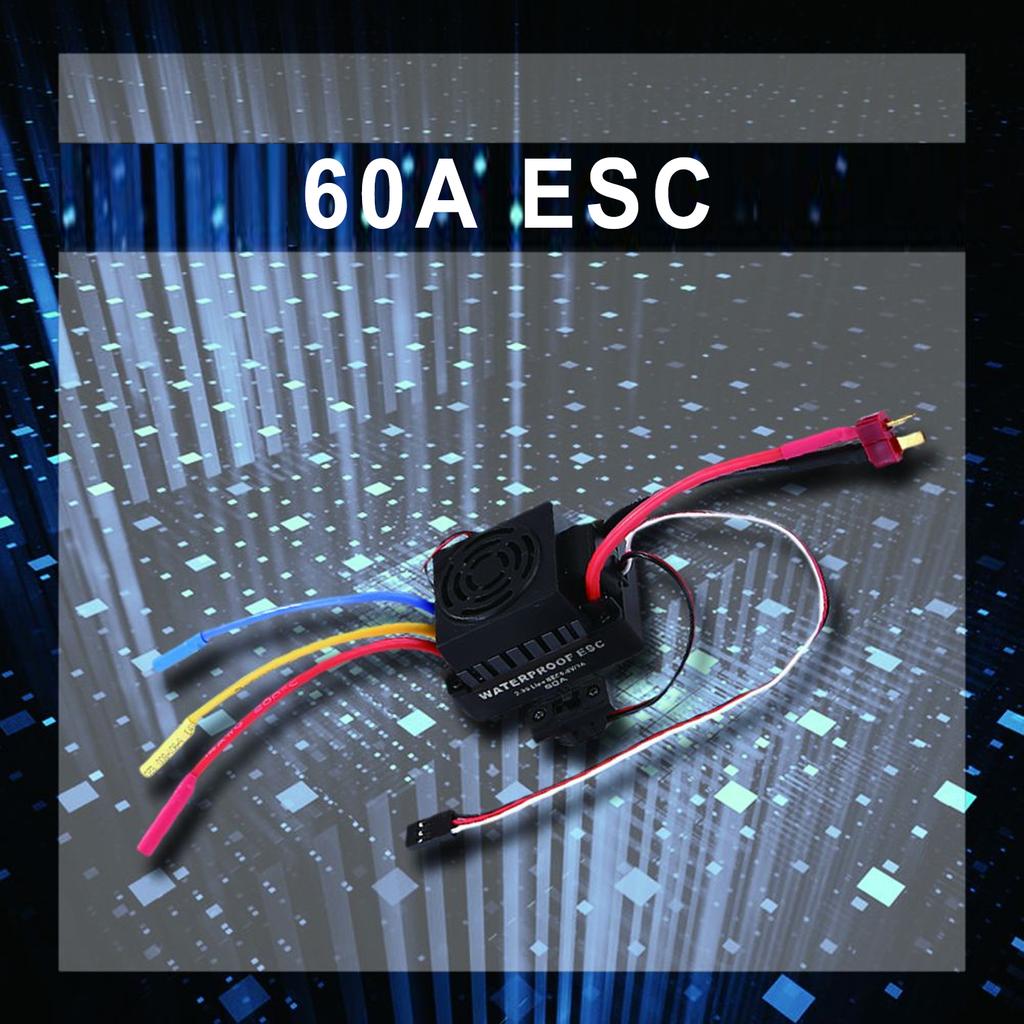 RC ESC 60A Waterproof Electronic Speed Controller Accessory Parts for 1Celsius10 RC Car Model