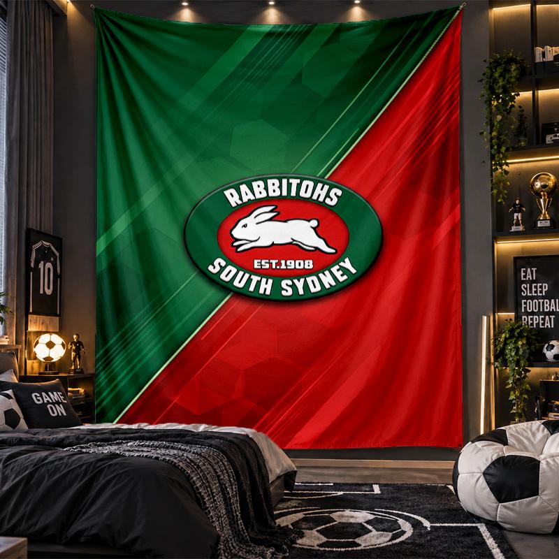 Wall Hanging Tapestry South Sydney Rabbitohs Print Cloth for Living Room Bedroom Home Decor
