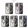 Applicable To iPhone16-15-14 Electroplated Magnetic Mobile Phone Case, Transparent Acrylic Anti-drop Case, Amazon