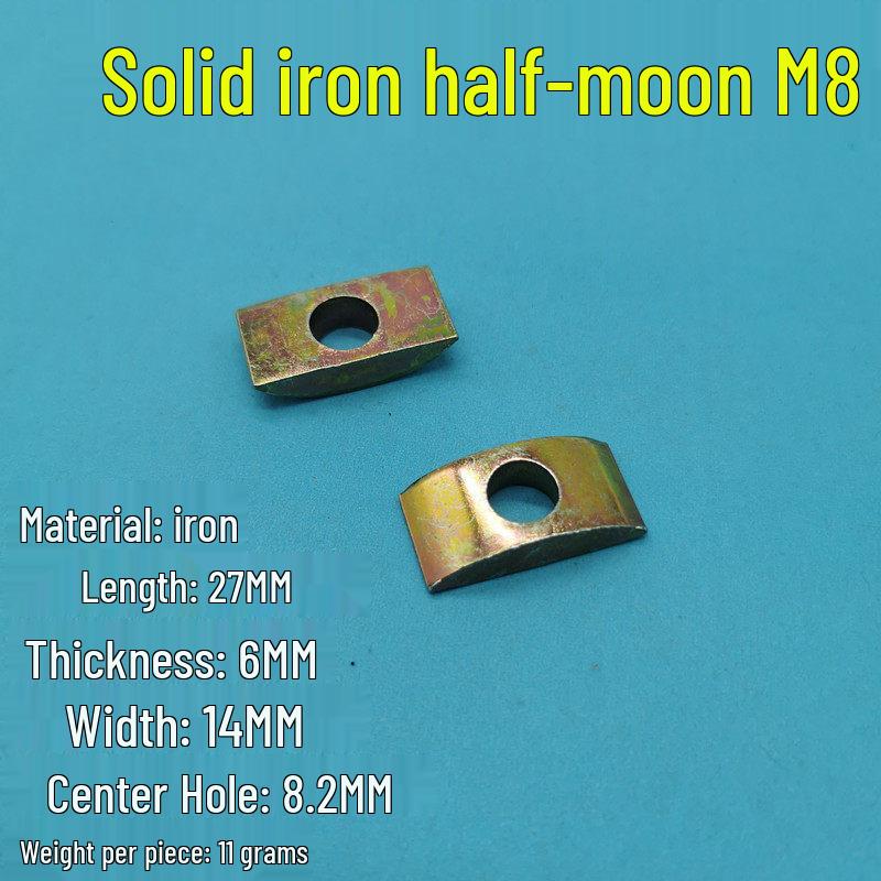 M6-M10 Plastic and Iron Half-Moon Crescent Washers for Furniture Hardware