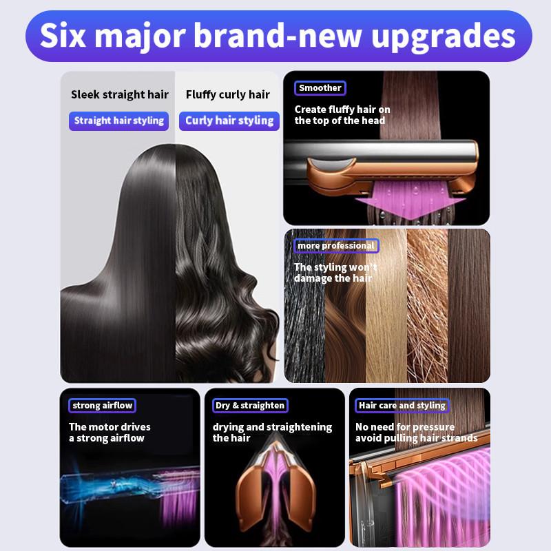 2 IN 1 Portable Wet To Dry Dual Use Hair Straightener Professional Hair Styling Tools Blow Dryer & Straightener