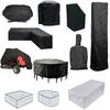 Customized Round Square Waterproof Outdoor Patio Garden Furniture Covers Rain Snow Chair Sofa Table Dust Proof Kitchen BBQ Cover