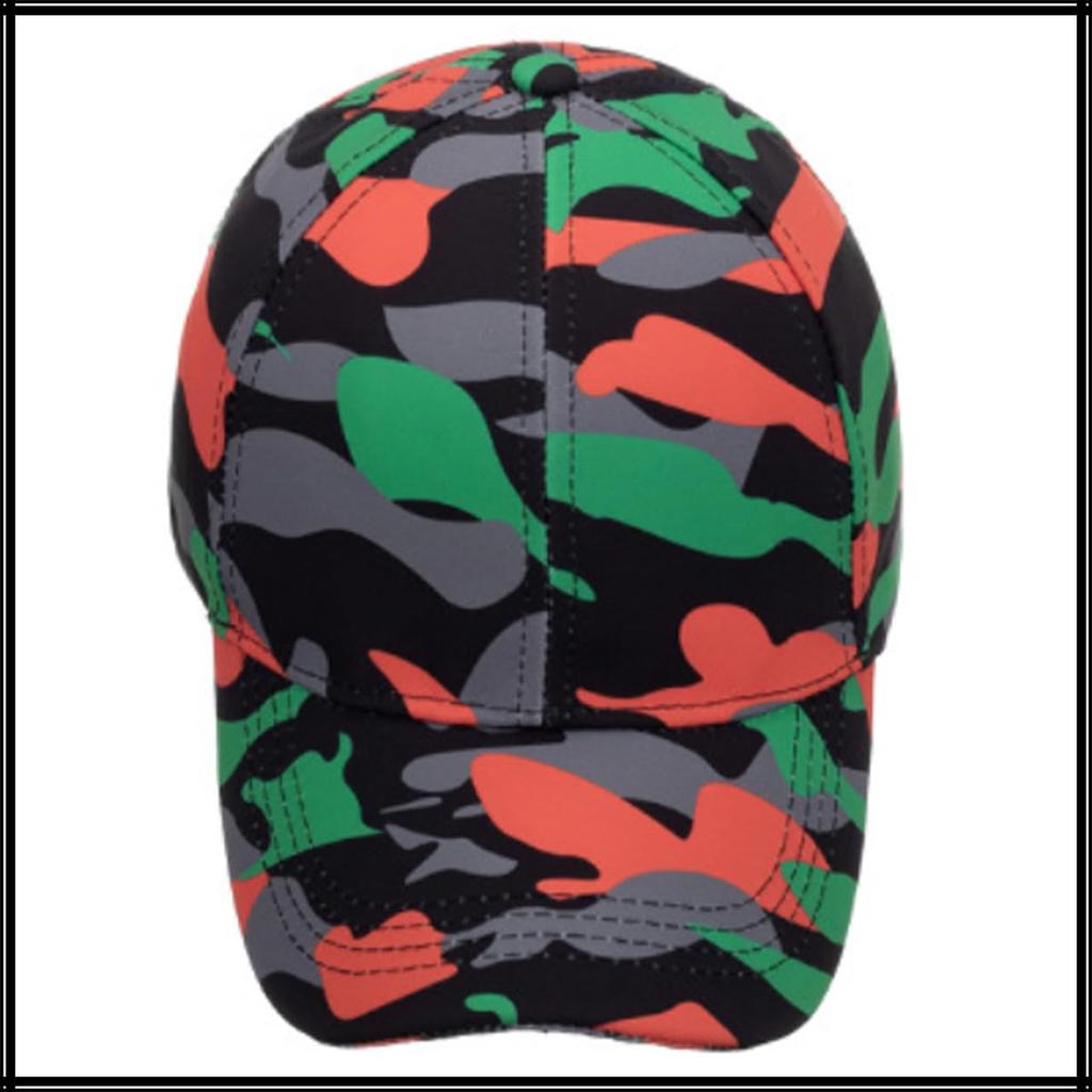 White Fang Camouflage Cap Hip Hop Casual Fashion Hat Outdoor Men Women CZA032 (Orange)