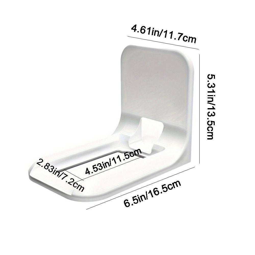 2PCS No Drilling Socket Holder Wall Mounted USB Rack Convenient Wall Outlet Shelf  Office