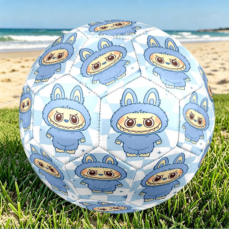 Labubu Print Size 5 Soccer Ball, PU Wear Resistant Football for Match Training and Daily Practice, Birthday Gift for Soccer Fans