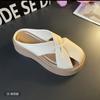 Thick-soled bag head half slippers women's 2025 new summer wear lazy one-pedal cool slippers women's summer versatile slippers