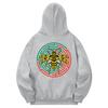 Khg0033 Bumblebee Maze Fleece Hoodie - Grey