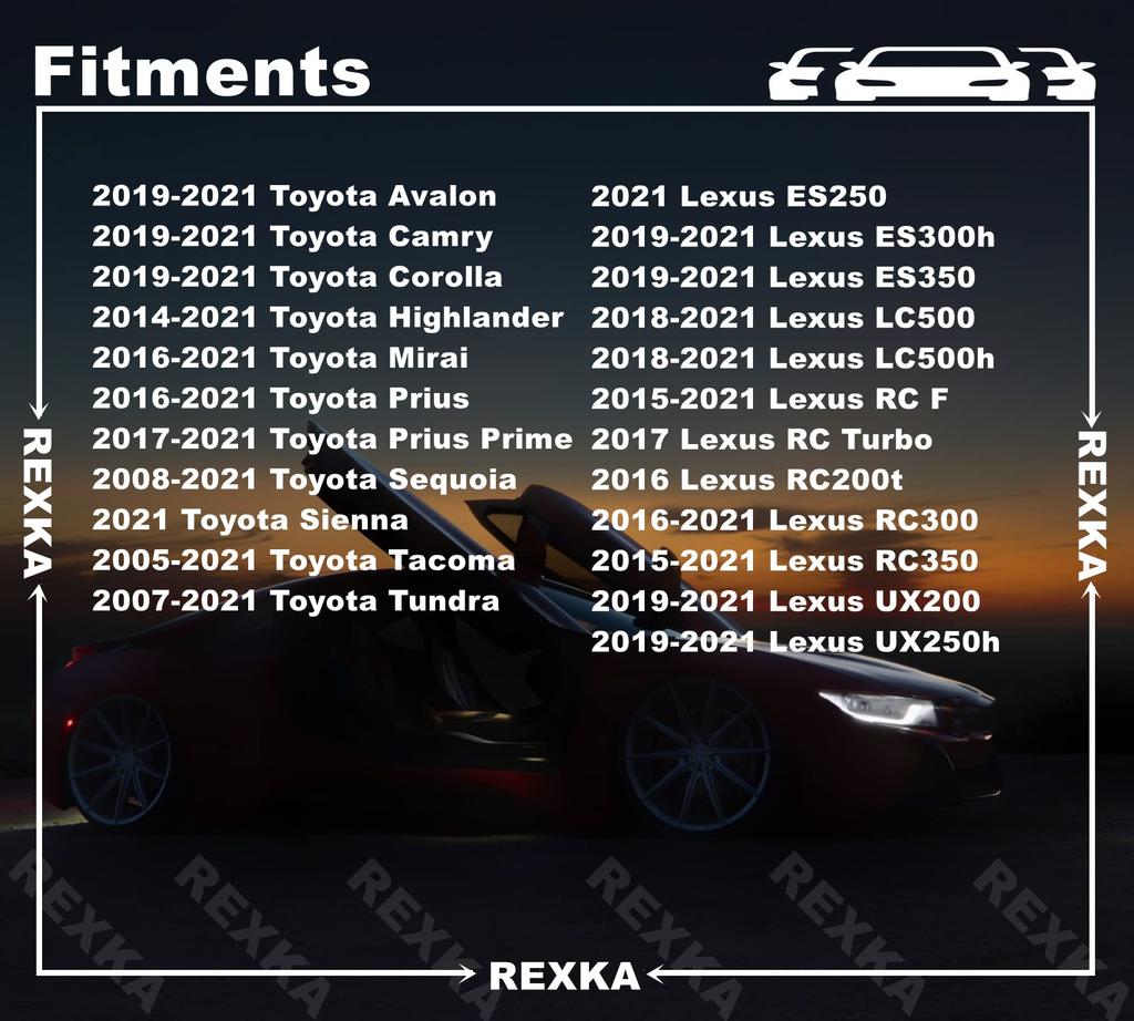 Rexka 30pcs Fender Liner Screw Grommets for Toyota Lexus 90189-06236 Highlander Prius Tundra LC500 RC200t RC300 RC350