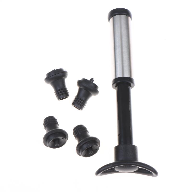Vacuum Pump Preserver Wine Saver Set Vacuum Wine Stoppers For White / Beer Wine Zinc Alloy Keep Wine Fresh