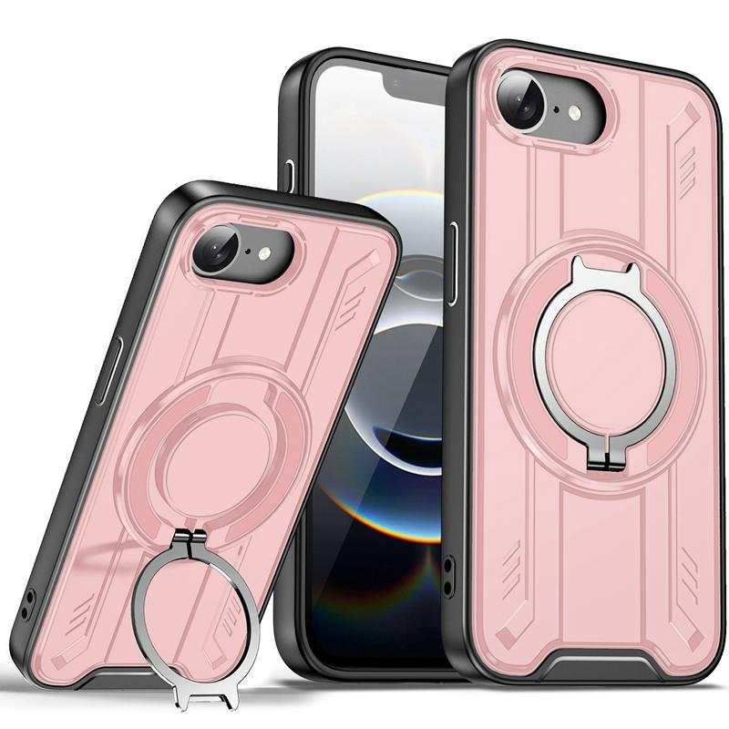 Armor Magnetic Ring Shockproof Case For Iphone 17 Air 16e 16 15 14 13 12 11 Pro Max Plus Camera Protect Cover