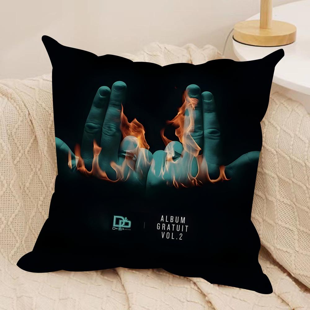 Rapper JJuL Cest Pas Des Lol Cushion Cover Silky Short Plush Invisible Zipper Dustproof Sofa Pillow Case For Home Decor