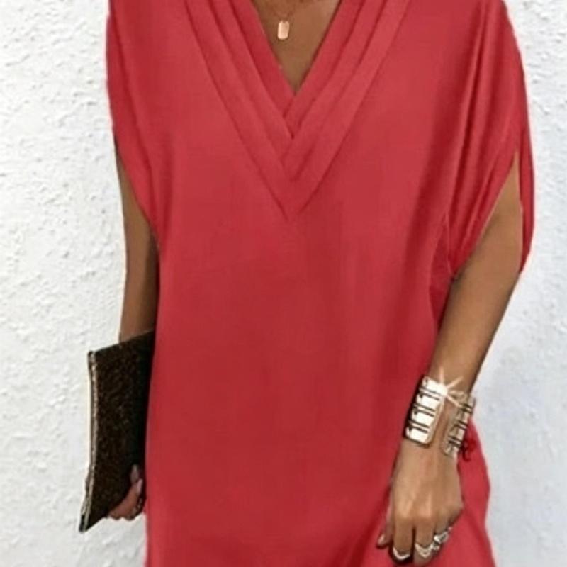 European Style Women Clothing Spring and Summer V-Neck Maxi Dress XXL