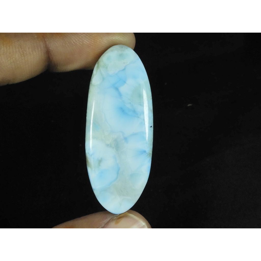 16X41X5MM Natural Blue Larimar Oval Shape Cabochon Loose Gemstone 34Cts. LR-43