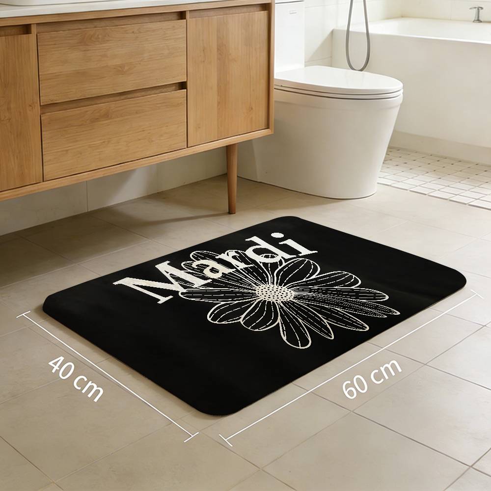 Designer Trendy Brands M-Mardi Fashion Logo Floor Mat Cheaper Anti-slip Modern Living Room Balcony Printed Bedside Mats