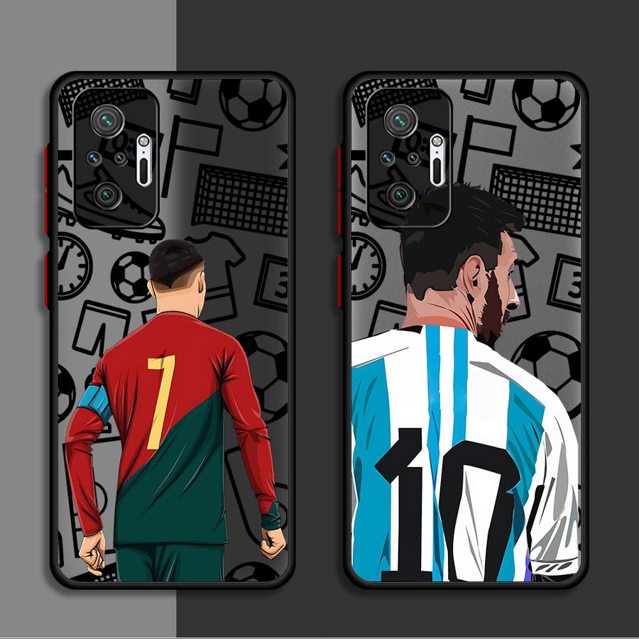 Fußball-Nummer Handyhülle für Xiaomi Redmi Note 11 9 Pro 11S 12S 11T 9S 10 Pro 10S 12 13 Pro 13 Pro Weiche Hülle