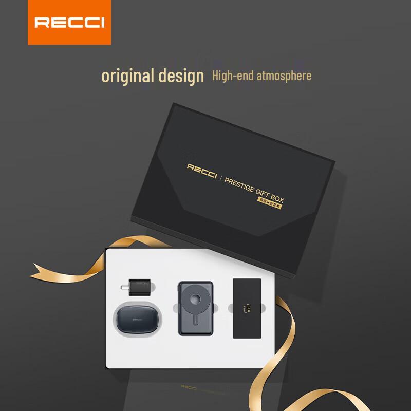 Auriculares Inalámbricos Recci RG17 y Set de Power Bank